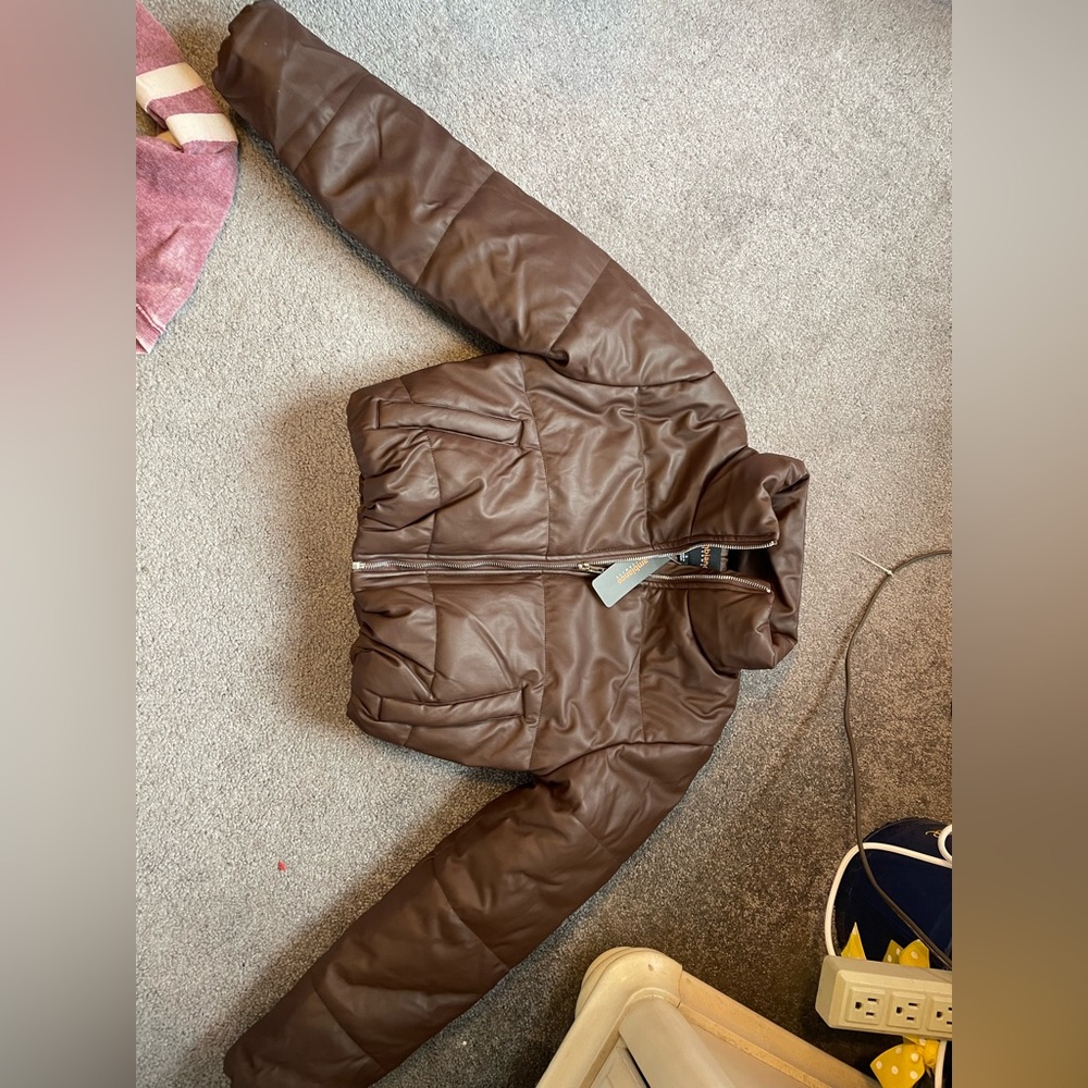 Ambiance outerwear faux leather jacket